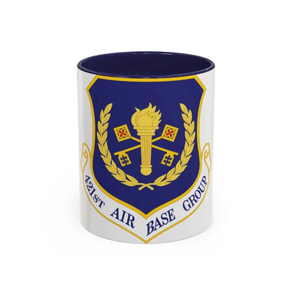 421st Air Base Group (U.S. Air Force) Accent Coffee Mug 11oz Navy - Go Mug Yourself