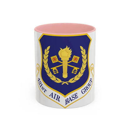 421st Air Base Group (U.S. Air Force) Accent Coffee Mug 11oz Pink - Go Mug Yourself