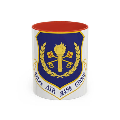 421st Air Base Group (U.S. Air Force) Accent Coffee Mug 11oz Red - Go Mug Yourself