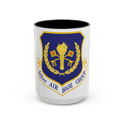 421st Air Base Group (U.S. Air Force) Accent Coffee Mug 15oz Black - Go Mug Yourself