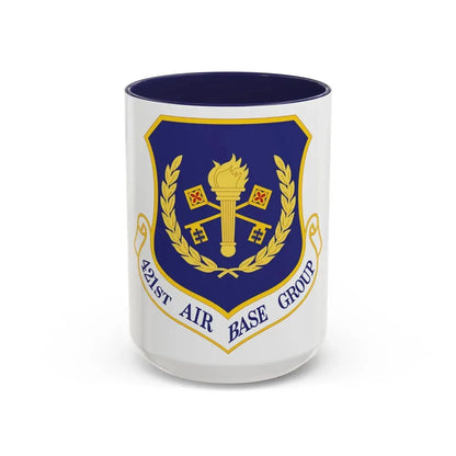421st Air Base Group (U.S. Air Force) Accent Coffee Mug 15oz Navy - Go Mug Yourself