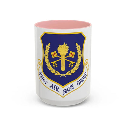 421st Air Base Group (U.S. Air Force) Accent Coffee Mug 15oz Pink - Go Mug Yourself