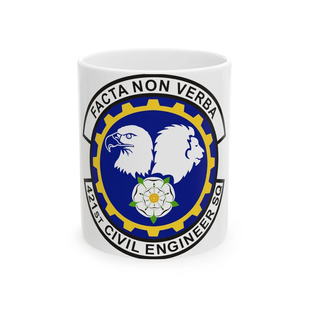 421st Civil Engineer Squadron (U.S. Air Force) White Coffee Mug-11oz-Go Mug Yourself