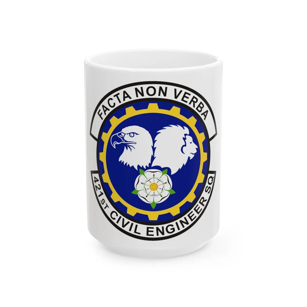 421st Civil Engineer Squadron (U.S. Air Force) White Coffee Mug-15oz-Go Mug Yourself