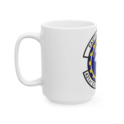 421st Civil Engineer Squadron (U.S. Air Force) White Coffee Mug-Go Mug Yourself