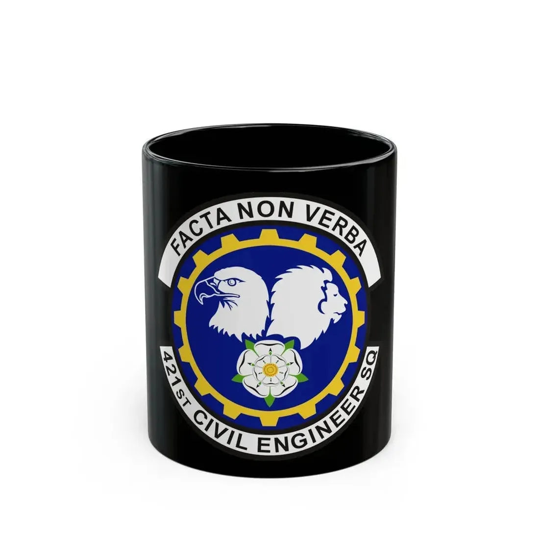 421st Civil Engineer Squadron (U.S. Air Force) Black Coffee Mug 11oz - Go Mug Yourself
