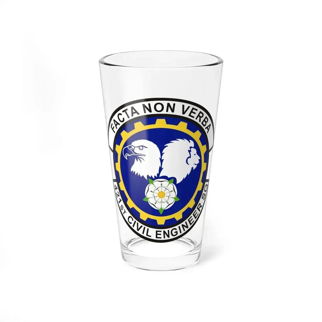 421st Civil Engineer Squadron (U.S. Air Force) Pint Glass 16oz 16oz - Go Mug Yourself
