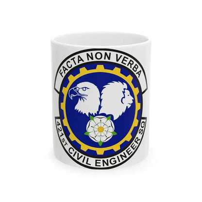 421st Civil Engineer Squadron (U.S. Air Force) White Coffee Mug 11oz - Go Mug Yourself