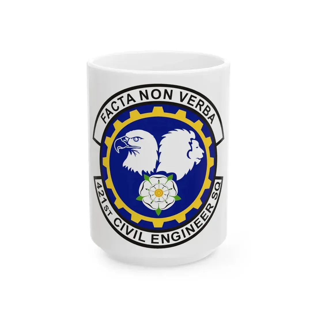 421st Civil Engineer Squadron (U.S. Air Force) White Coffee Mug 15oz - Go Mug Yourself