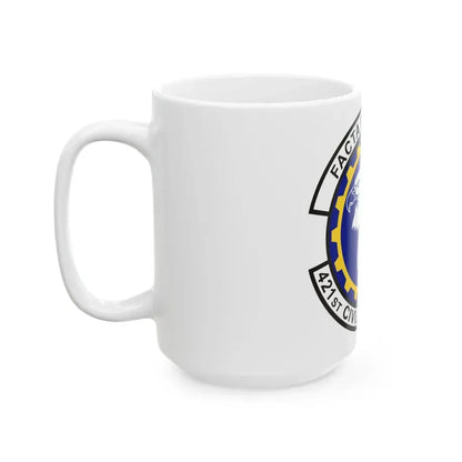 421st Civil Engineer Squadron (U.S. Air Force) White Coffee Mug - Go Mug Yourself
