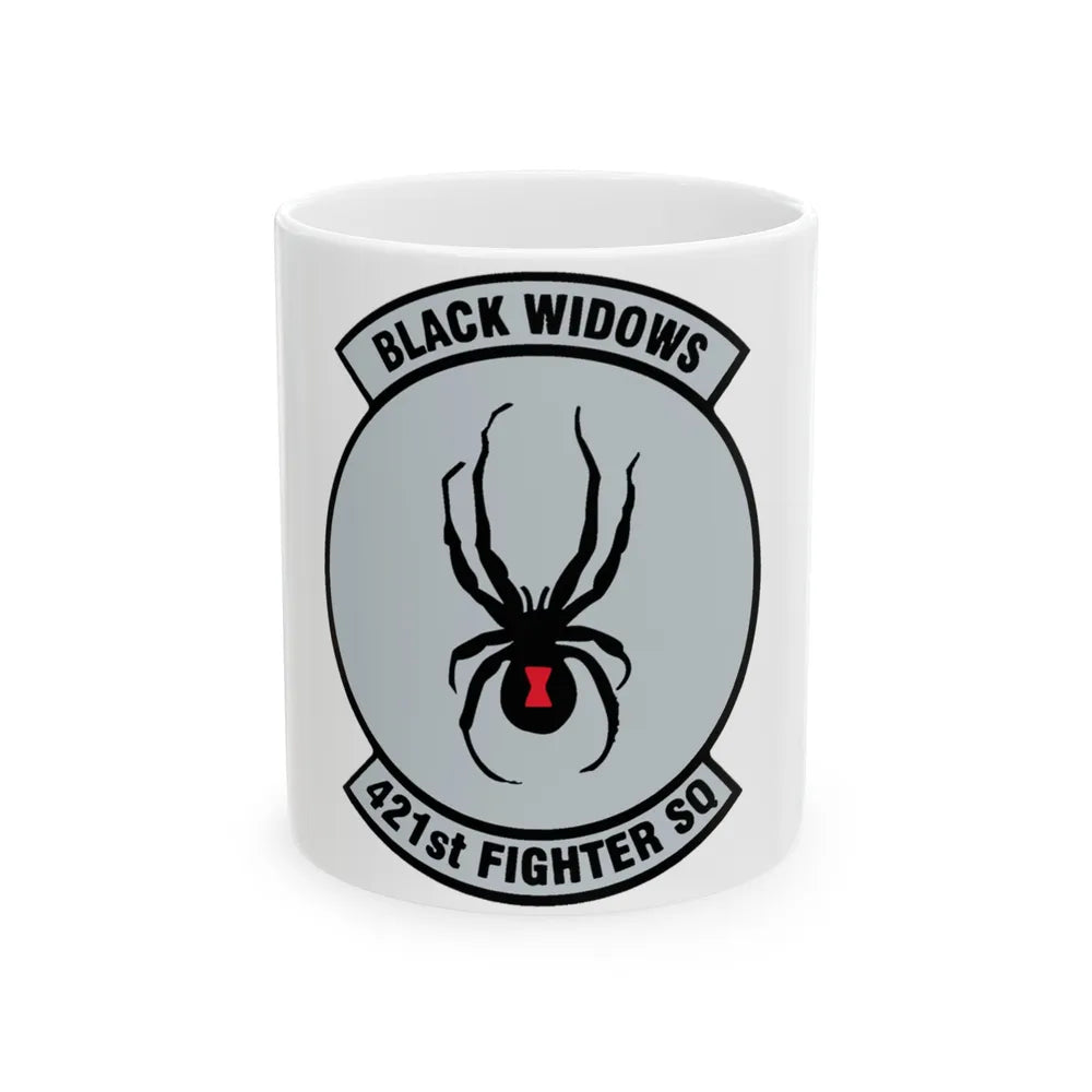 421st Fighter Squadron Black Widows (U.S. Air Force) White Coffee Mug-11oz-Go Mug Yourself