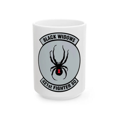 421st Fighter Squadron Black Widows (U.S. Air Force) White Coffee Mug-15oz-Go Mug Yourself