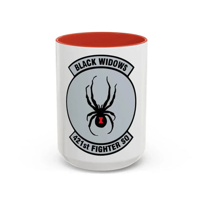 421st Fighter Squadron Black Widows (U.S. Air Force) Accent Coffee Mug 15oz Red - Go Mug Yourself