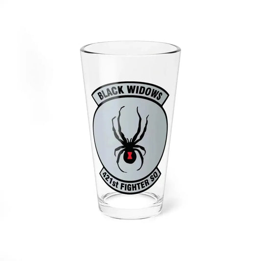 421st Fighter Squadron Black Widows (U.S. Air Force) Pint Glass 16oz 16oz - Go Mug Yourself
