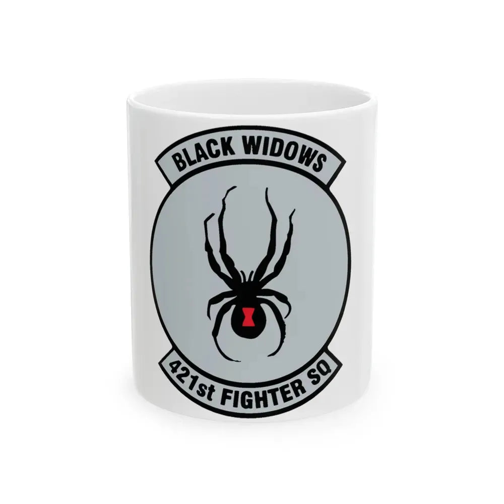 421st Fighter Squadron Black Widows (U.S. Air Force) White Coffee Mug 11oz - Go Mug Yourself