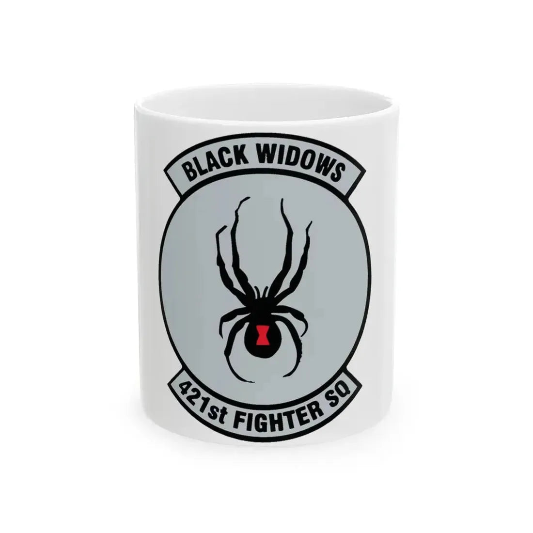 421st Fighter Squadron Black Widows (U.S. Air Force) White Coffee Mug 11oz - Go Mug Yourself