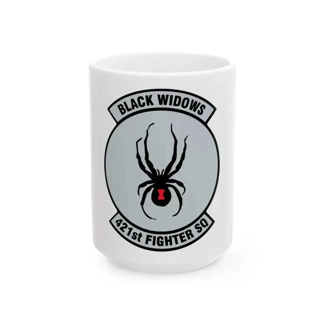 421st Fighter Squadron Black Widows (U.S. Air Force) White Coffee Mug 15oz - Go Mug Yourself