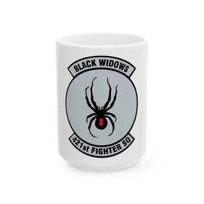421st Fighter Squadron Black Widows (U.S. Air Force) White Coffee Mug 15oz - Go Mug Yourself