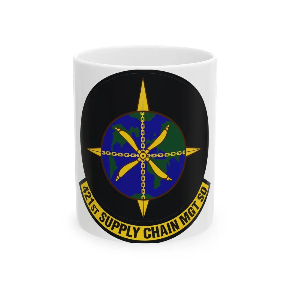 421st Supply Chain Management Squadron (U.S. Air Force) White Coffee Mug-11oz-Go Mug Yourself