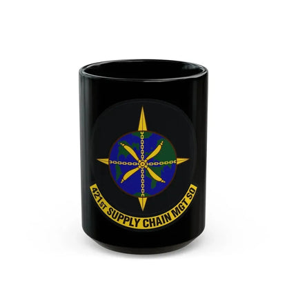 421st Supply Chain Management Squadron (U.S. Air Force) Black Coffee Mug 15oz - Go Mug Yourself