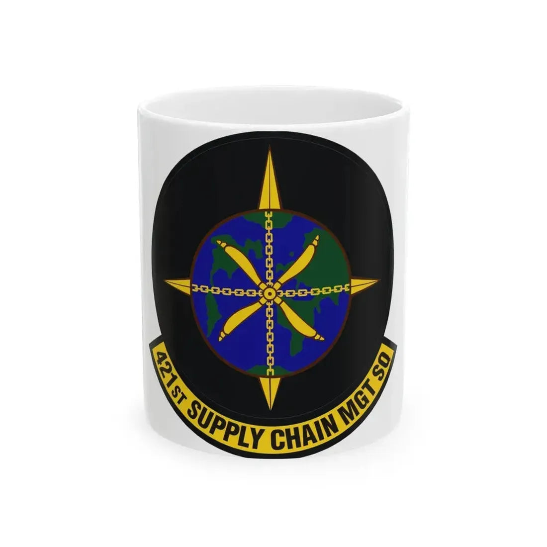 421st Supply Chain Management Squadron (U.S. Air Force) White Coffee Mug 11oz - Go Mug Yourself