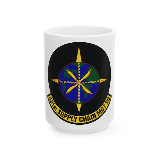 421st Supply Chain Management Squadron (U.S. Air Force) White Coffee Mug 15oz - Go Mug Yourself