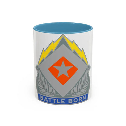 422 Signal Battalion (U.S. Army) Accent Coffee Mug 11oz Light Blue - Go Mug Yourself