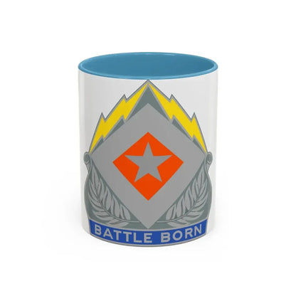 422 Signal Battalion (U.S. Army) Accent Coffee Mug 11oz Light Blue - Go Mug Yourself