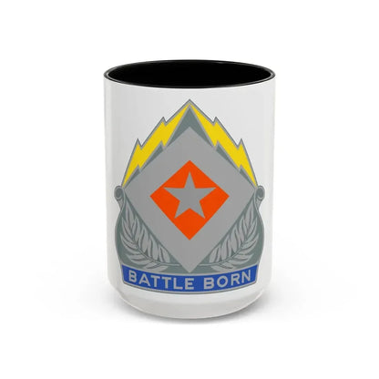 422 Signal Battalion (U.S. Army) Accent Coffee Mug 15oz Black - Go Mug Yourself