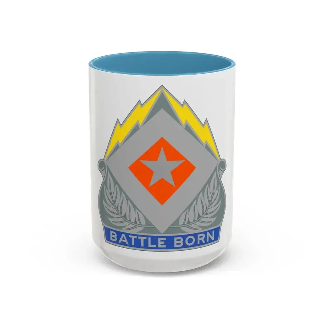 422 Signal Battalion (U.S. Army) Accent Coffee Mug 15oz Light Blue - Go Mug Yourself
