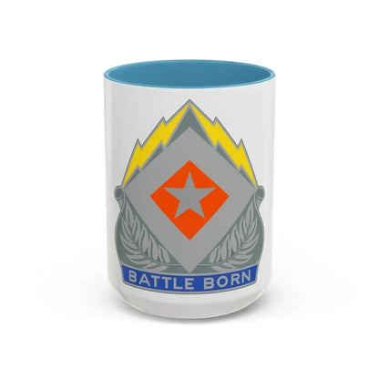 422 Signal Battalion (U.S. Army) Accent Coffee Mug 15oz Light Blue - Go Mug Yourself