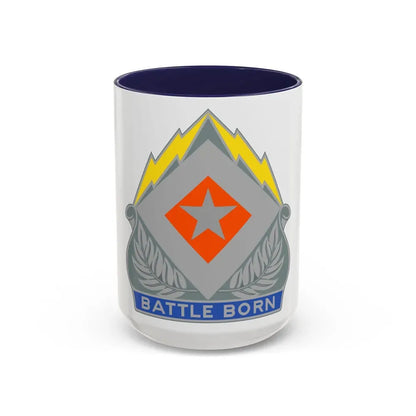 422 Signal Battalion (U.S. Army) Accent Coffee Mug 15oz Navy - Go Mug Yourself
