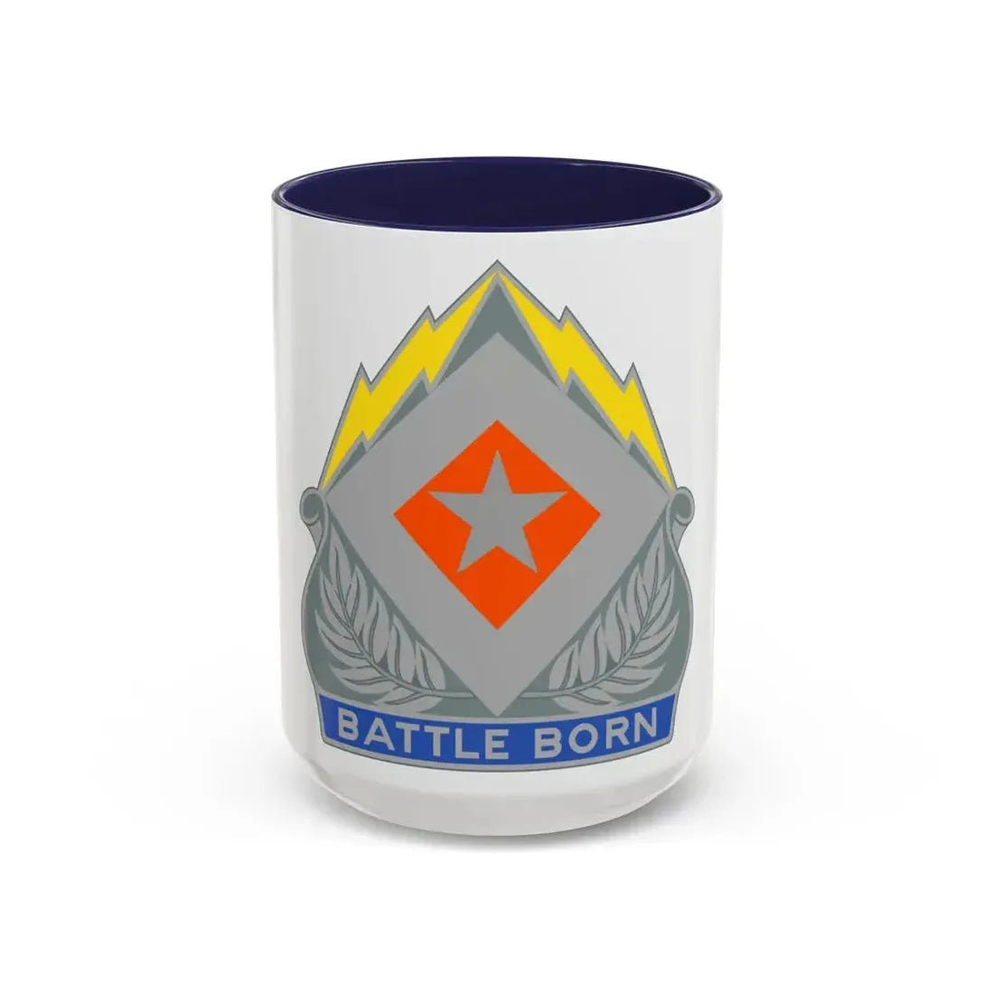 422 Signal Battalion (U.S. Army) Accent Coffee Mug 15oz Navy - Go Mug Yourself