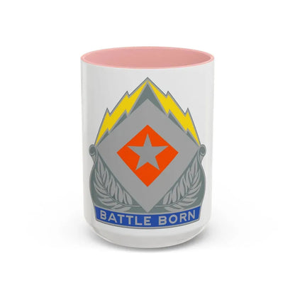 422 Signal Battalion (U.S. Army) Accent Coffee Mug 15oz Pink - Go Mug Yourself