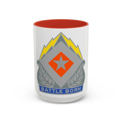 422 Signal Battalion (U.S. Army) Accent Coffee Mug 15oz Red - Go Mug Yourself