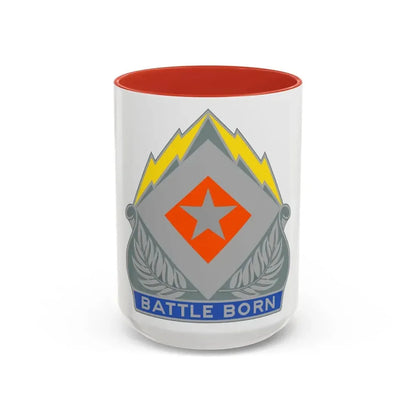 422 Signal Battalion (U.S. Army) Accent Coffee Mug 15oz Red - Go Mug Yourself
