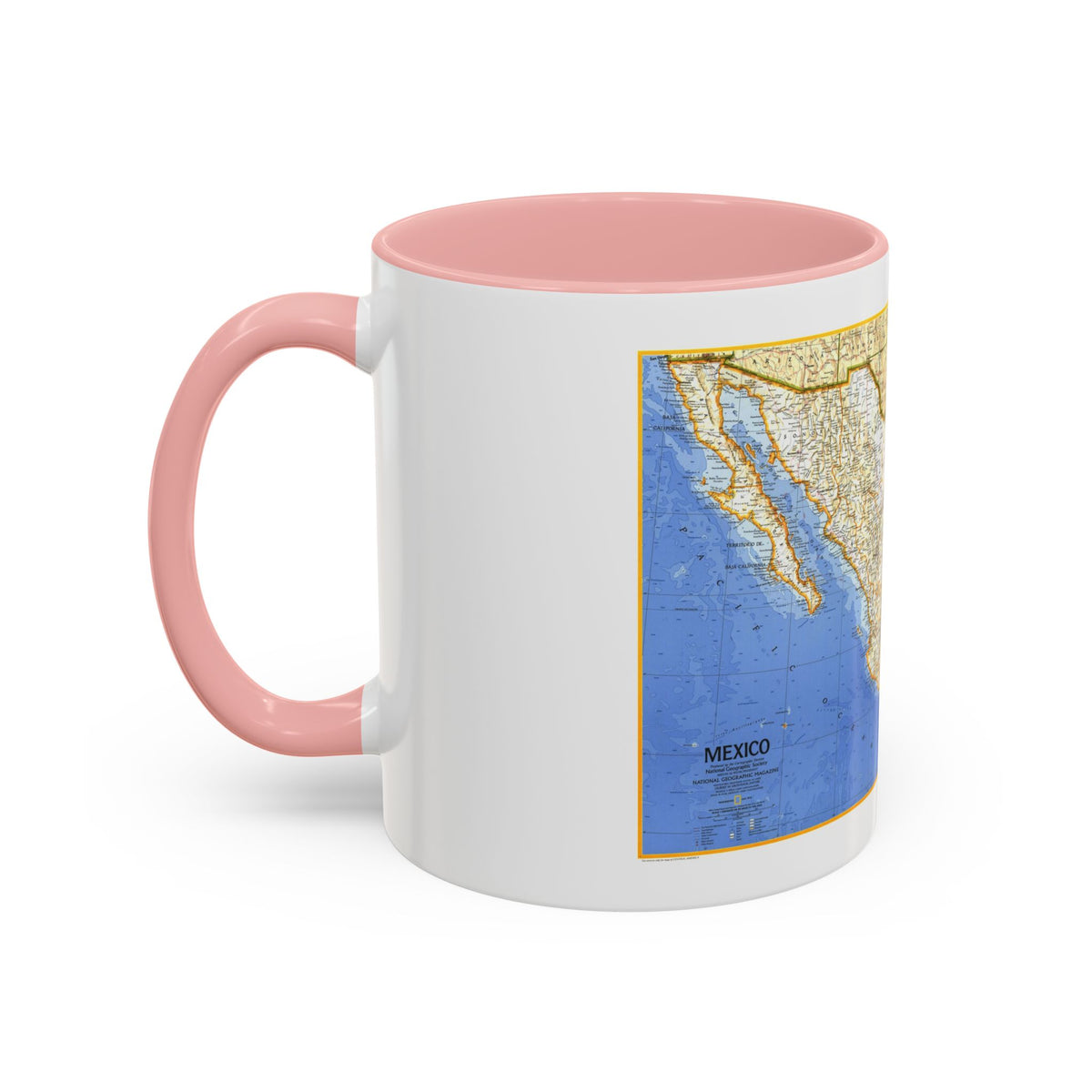 Central America - Mexico (1973) (Map) Accent Coffee Mug