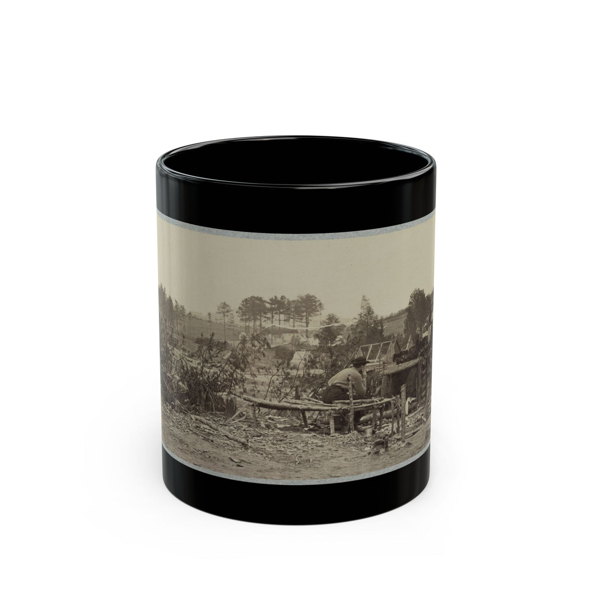 Abandoned Camp Of 9th Army Corps Near Falmouth, Va., February, 1863 (U.S. Civil War) Black Coffee Mug