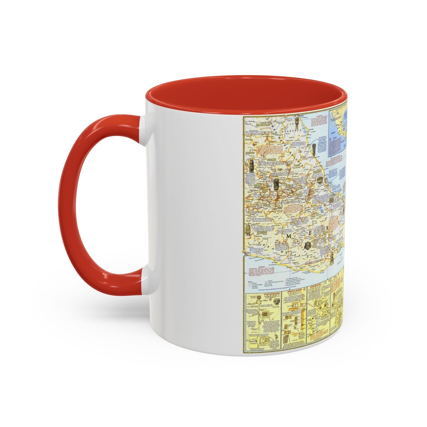 Central America - Archeological Map 1 (1968) (Map) Accent Coffee Mug