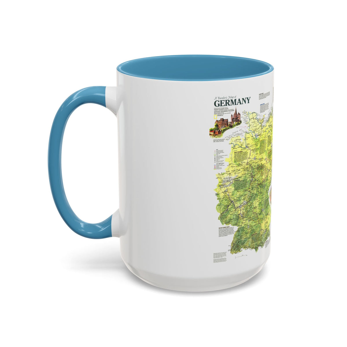 Germany - A Traveller's Map (1991) (Map) Accent Coffee Mug