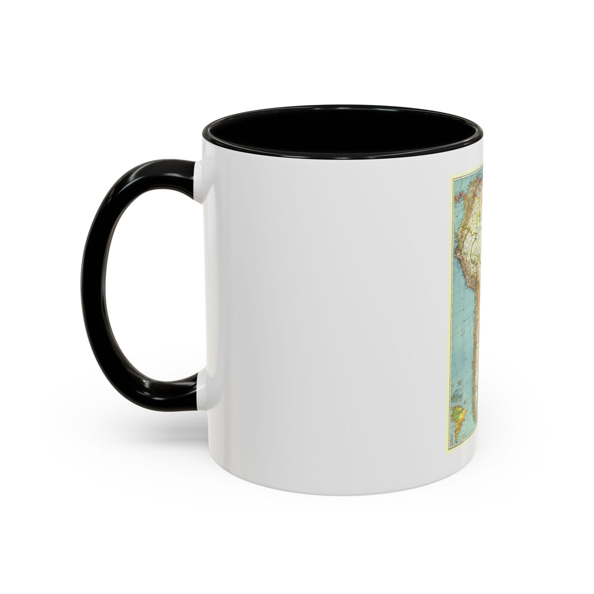 South America (1942) (Map) Accent Coffee Mug