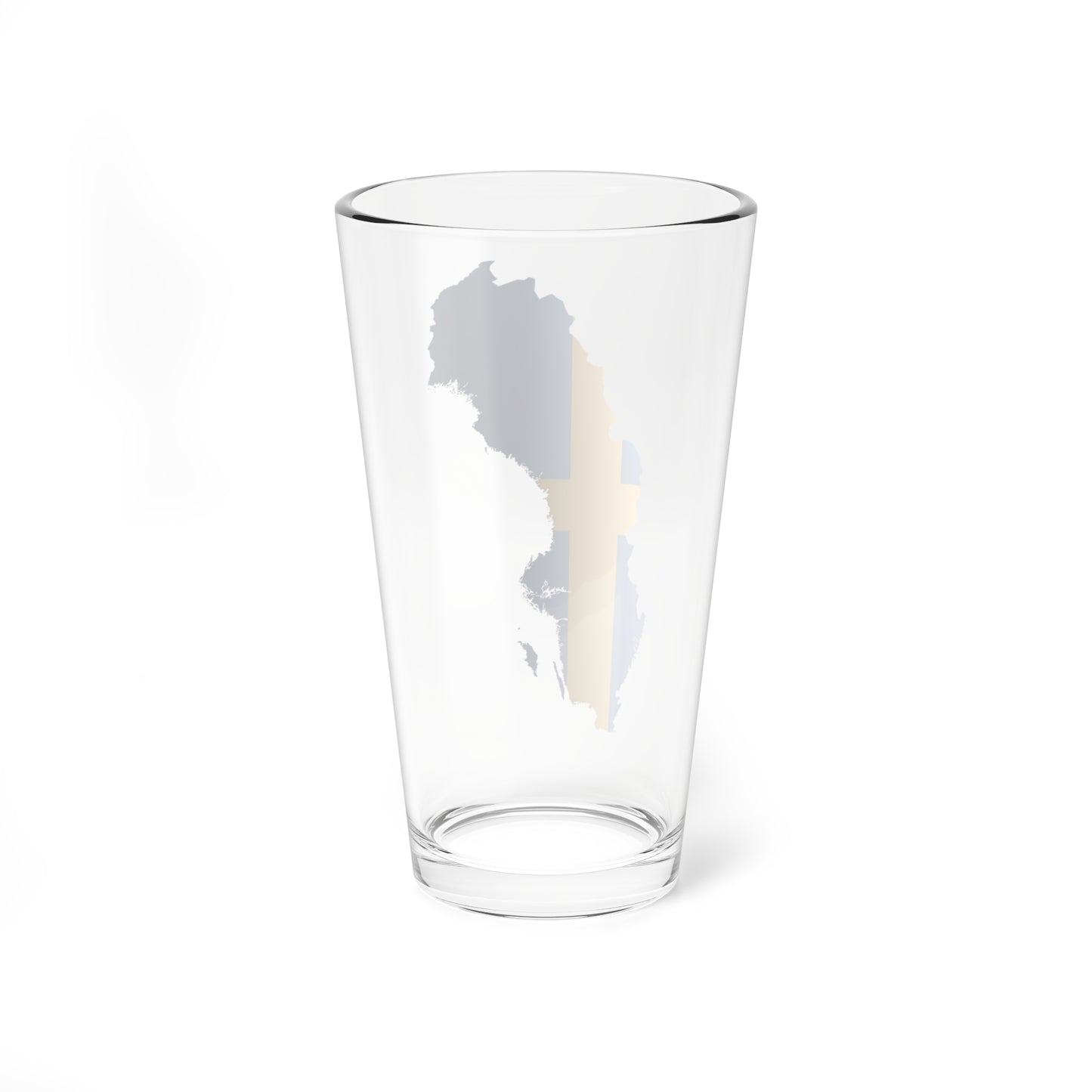 Flag-Map of Sweden (Sweden) Pint Glass 16oz