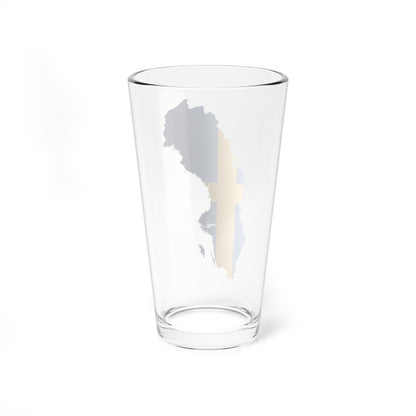 Flag-Map of Sweden (Sweden) Pint Glass 16oz