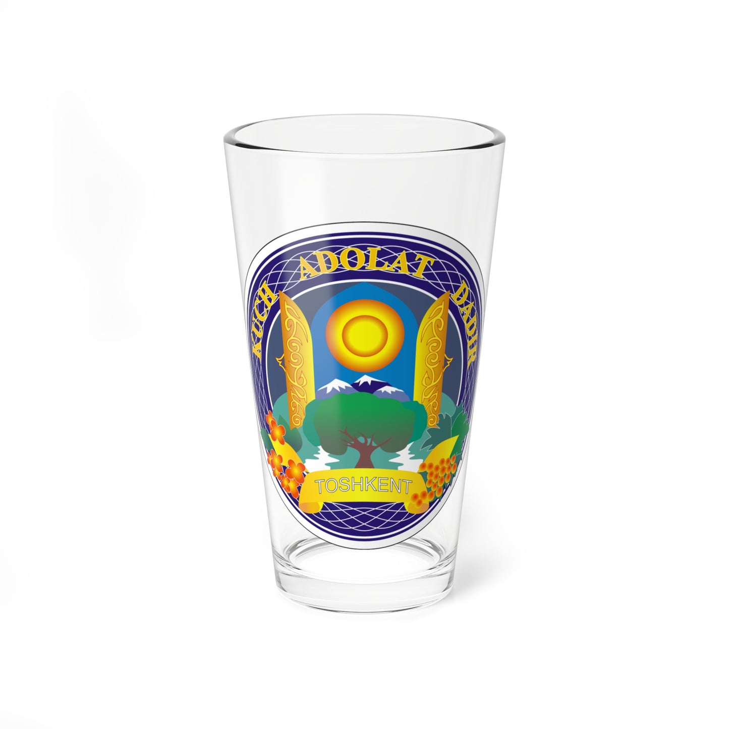 Emblem of Tashkent (Uzbekistan) (Coat of Arms) Pint Glass 16oz