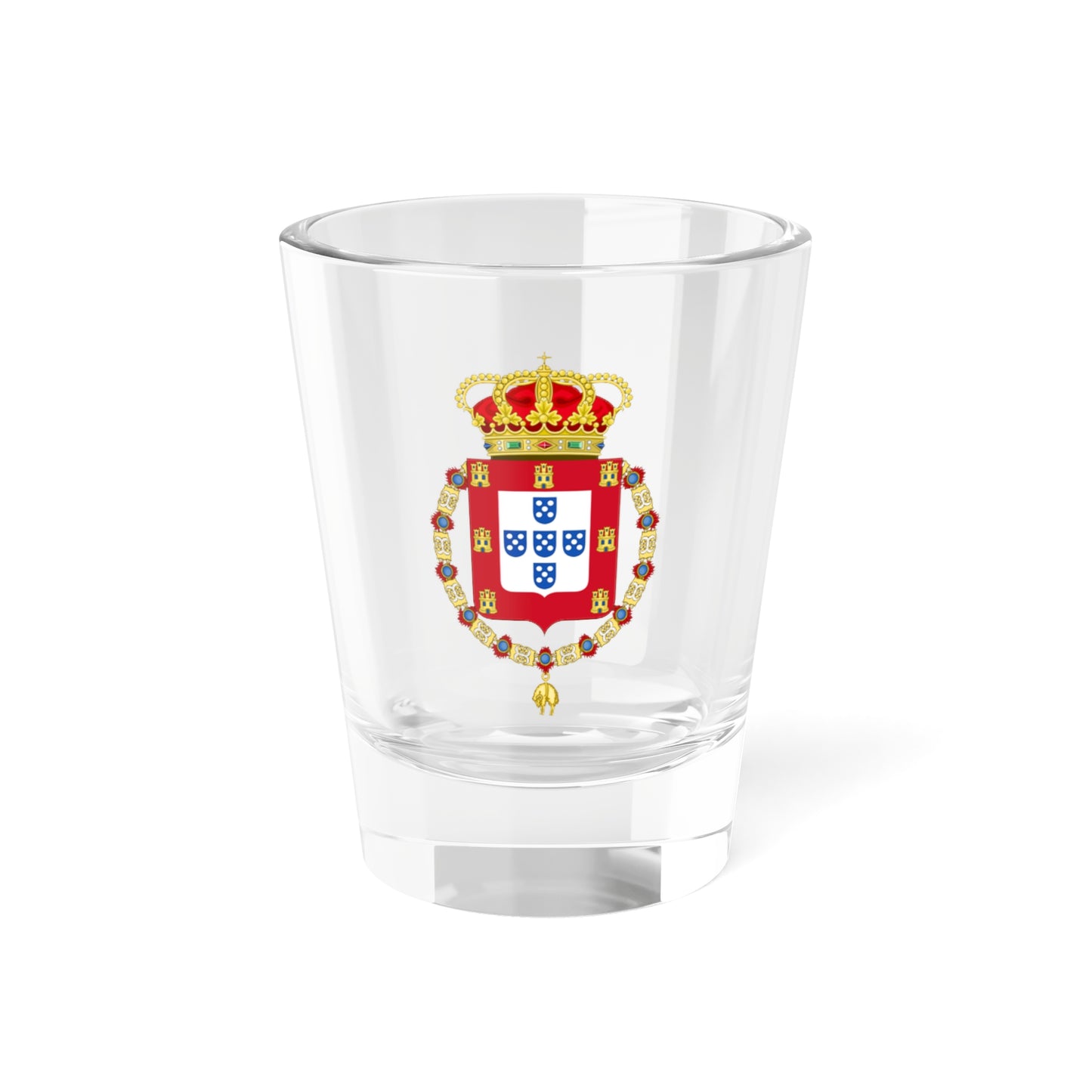 Coat of Arms of John VI Miguel I and Pedro V of Portugal Order of the Golden Fleece (Portugal) (Coat of Arms) Shot Glass 1.5oz