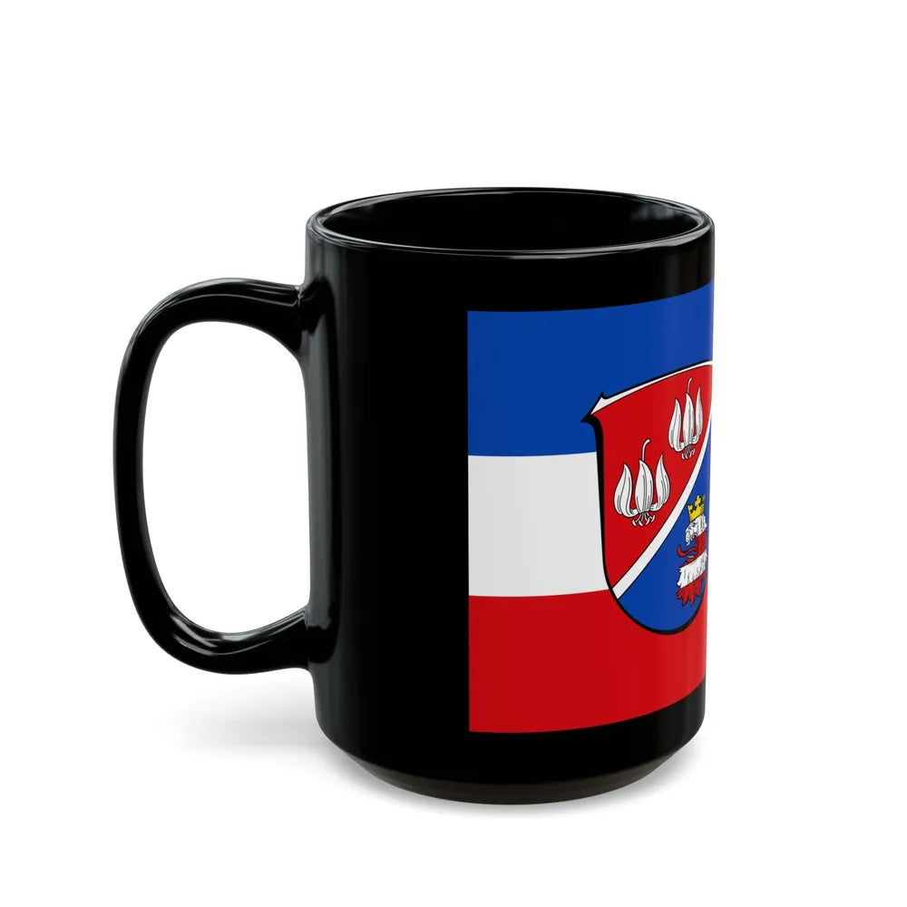 Flag of Vogelsbergkreis Germany - Black Coffee Mug-Go Mug Yourself