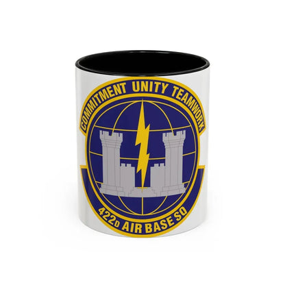 422d Air Base Squadron (U.S. Air Force) Accent Coffee Mug 11oz Black - Go Mug Yourself