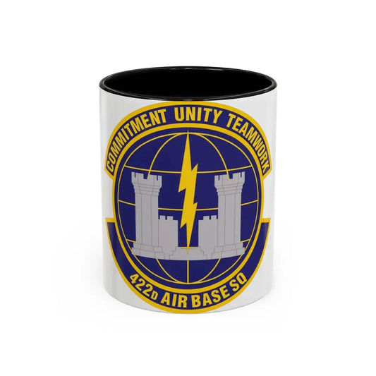 422d Air Base Squadron (U.S. Air Force) Accent Coffee Mug 11oz Black - Go Mug Yourself