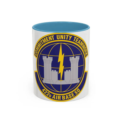 422d Air Base Squadron (U.S. Air Force) Accent Coffee Mug 11oz Light Blue - Go Mug Yourself