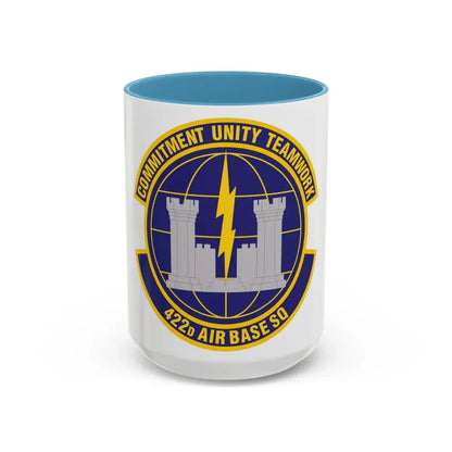422d Air Base Squadron (U.S. Air Force) Accent Coffee Mug 15oz Light Blue - Go Mug Yourself